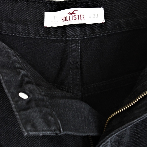 Hollister Black Shorts Farmcore Trashed Boho Pink Quilt Patchwork Jeans - Picture 7 of 8